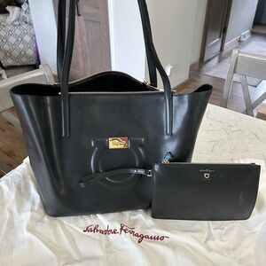 Ferragamo Black Leather Purse.  Never used.
